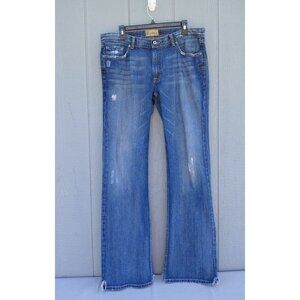 Vtg BKE Carson Jeans 36 X-Long Distressed Ripped Whiskered Denim Straight Leg